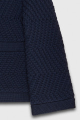 Edale Knitted Jacket Navy Merino Edale Knitted Jacket Navy Merino