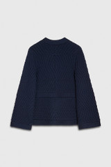 Edale Knitted Jacket Navy Merino Edale Knitted Jacket Navy Merino