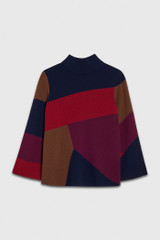 Hespers Knitted Sweater Multicolour Intarsia Merino Hespers Knitted Sweater Multicolour Intarsia Merino