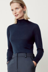 Lovera Knitted Sweater Navy Merino Lovera Knitted Sweater Navy Merino