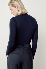 Lovera Knitted Sweater Navy Merino Lovera Knitted Sweater Navy Merino