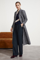 Ligari Knitted Sweater Navy And Ivory Patterned Wool Cashmere Ligari Knitted Sweater Navy And Ivory Patterned Wool Cashmere