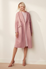 Evora Coat Blush Pink Double-Faced Wool Cashmere