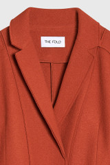 Harlow Coat Burnt Orange Boiled Wool Fine Boucle Harlow Coat Burnt Orange Boiled Wool Fine Boucle