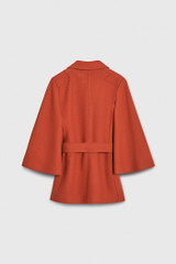 Harlow Coat Burnt Orange Boiled Wool Fine Boucle Harlow Coat Burnt Orange Boiled Wool Fine Boucle