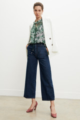 Denim Wide-Leg Indigo Denim Wide-Leg Indigo