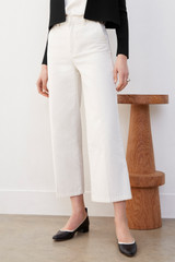 Denim Culottes Ivory Denim Culottes Ivory