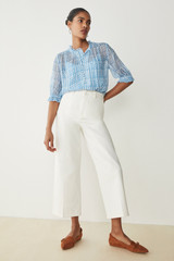 Denim Culottes Ivory Denim Culottes Ivory