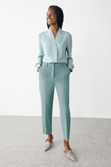 Miramere Slim-Leg Elasticated Trousers Eucalyptus Miramere Slim-Leg Elasticated Trousers Eucalyptus