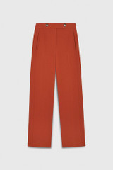 Lynton Straight-Leg Trousers Burnt Orange Soft Stretch Tailoring