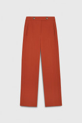 Lynton Straight-Leg Trousers Burnt Orange Soft Stretch Tailoring Lynton Straight-Leg Trousers Burnt Orange Soft Stretch Tailoring