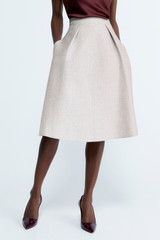 Blenheim Skirt Winter White Tweed