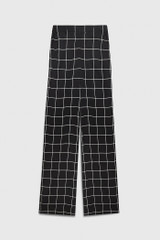 Almeida Trousers Black and Ivory Check Stretch Crepe Almeida Trousers Black and Ivory Check Stretch Crepe