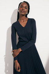Castellana Fine Knitted Dress Navy Castellana Fine Knitted Dress Navy