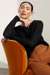 Amerton Knitted Sweater Black Alpaca Wool Blend Amerton Knitted Sweater Black Alpaca Wool Blend