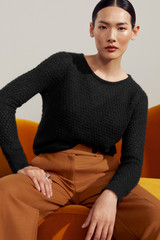 Amerton Knitted Sweater Black Alpaca Wool Blend Amerton Knitted Sweater Black Alpaca Wool Blend