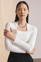 Sculpt Knit Carlisle Top Ivory Sculpt Knit Carlisle Top Ivory