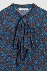 Deloraine Blouse Navy Multicolour Ditsy Floral Print Crinkled Silk Georgette Deloraine Blouse Navy Multicolour Ditsy Floral Print Crinkled Silk Georgette
