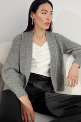 Camillo Cardigan Grey Cashmere Silk Blend Camillo Cardigan Grey Cashmere Silk Blend
