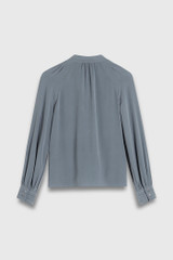 Montclair Blouse Light Storm Blue Silk Montclair Blouse Light Storm Blue Silk