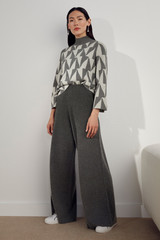 Montella Sweater Grey Intarsia Wool Cashmere Montella Sweater Grey Intarsia Wool Cashmere