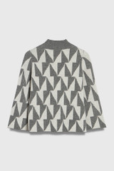 Montella Sweater Grey Intarsia Wool Cashmere Montella Sweater Grey Intarsia Wool Cashmere