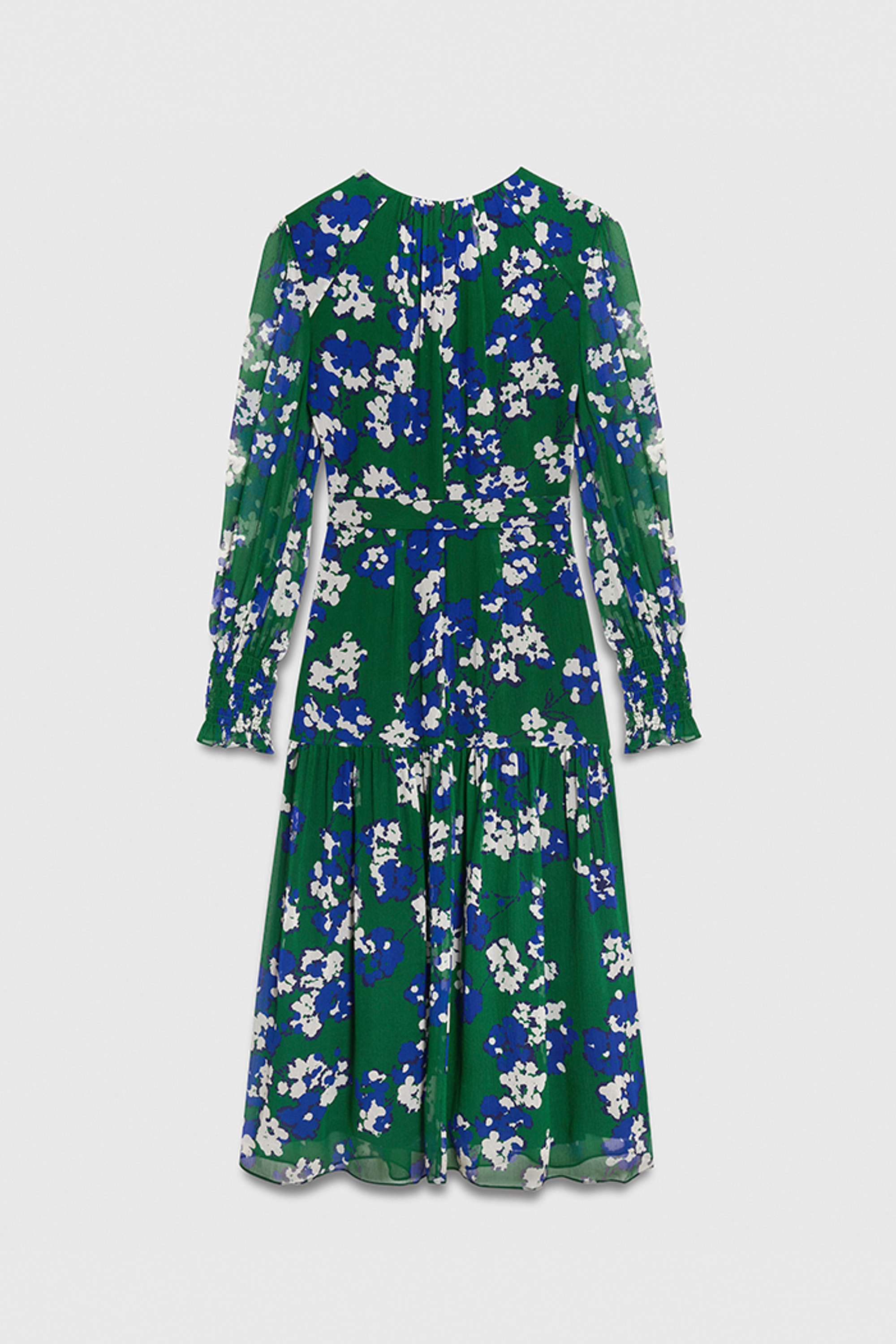 Roseby Midi Dress Green Multicolour Silk - Welcome to the Fold LTD
