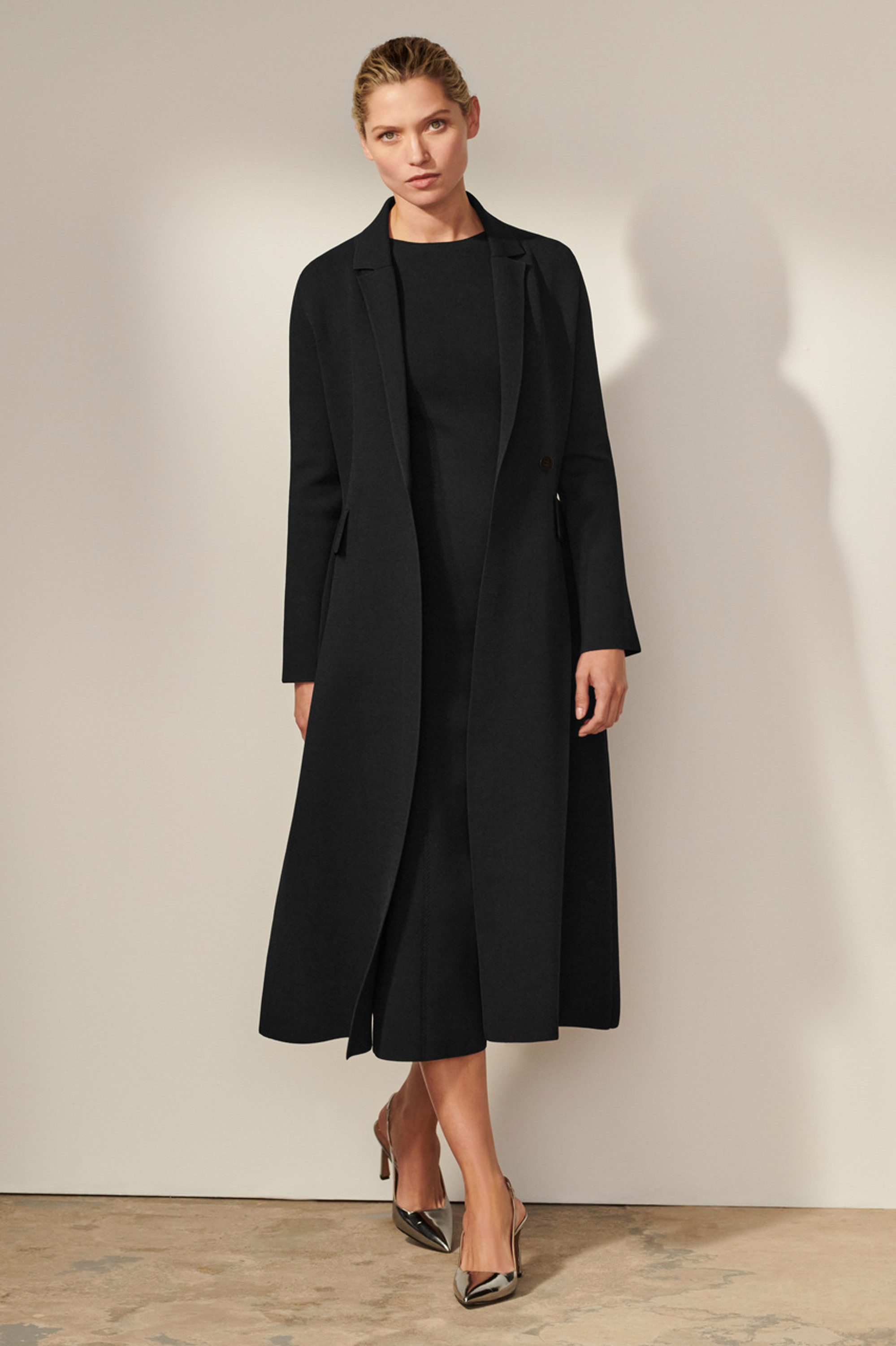 Giverny Dress Black Sculpt Knit - Welcome to the Fold LTD