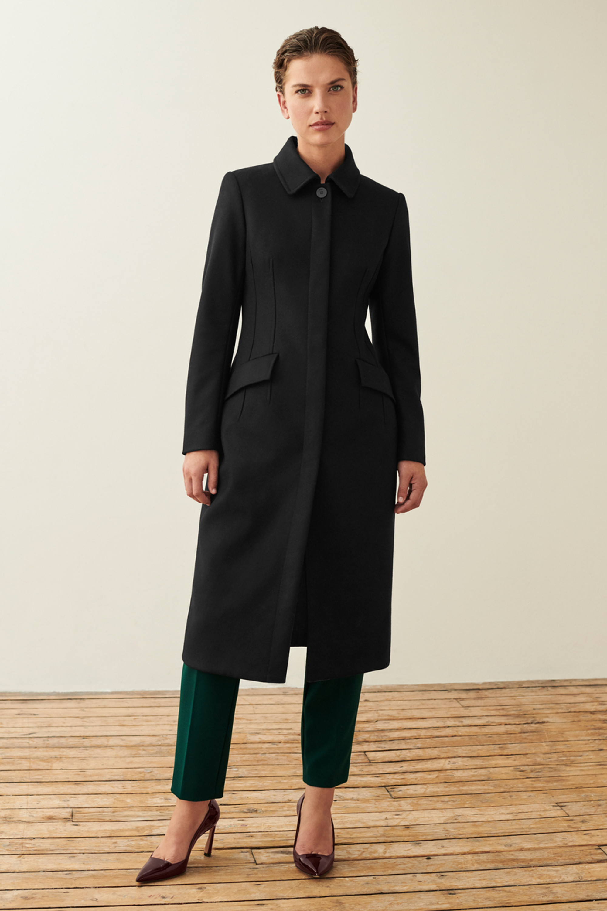 Clerkenwell Coat Black Wool Blend - Welcome to the Fold LTD