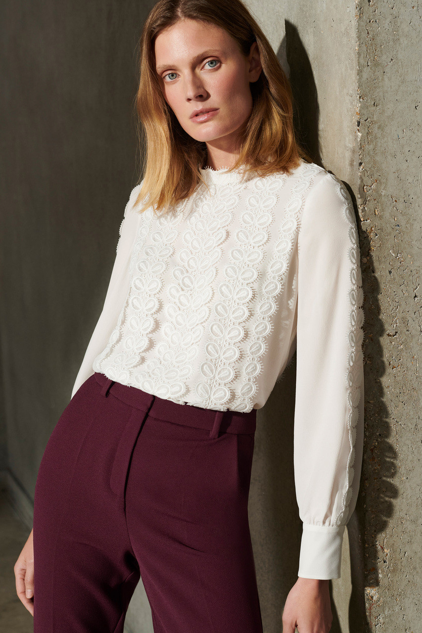 Ameria Blouse Ivory Lace - Welcome to the Fold LTD