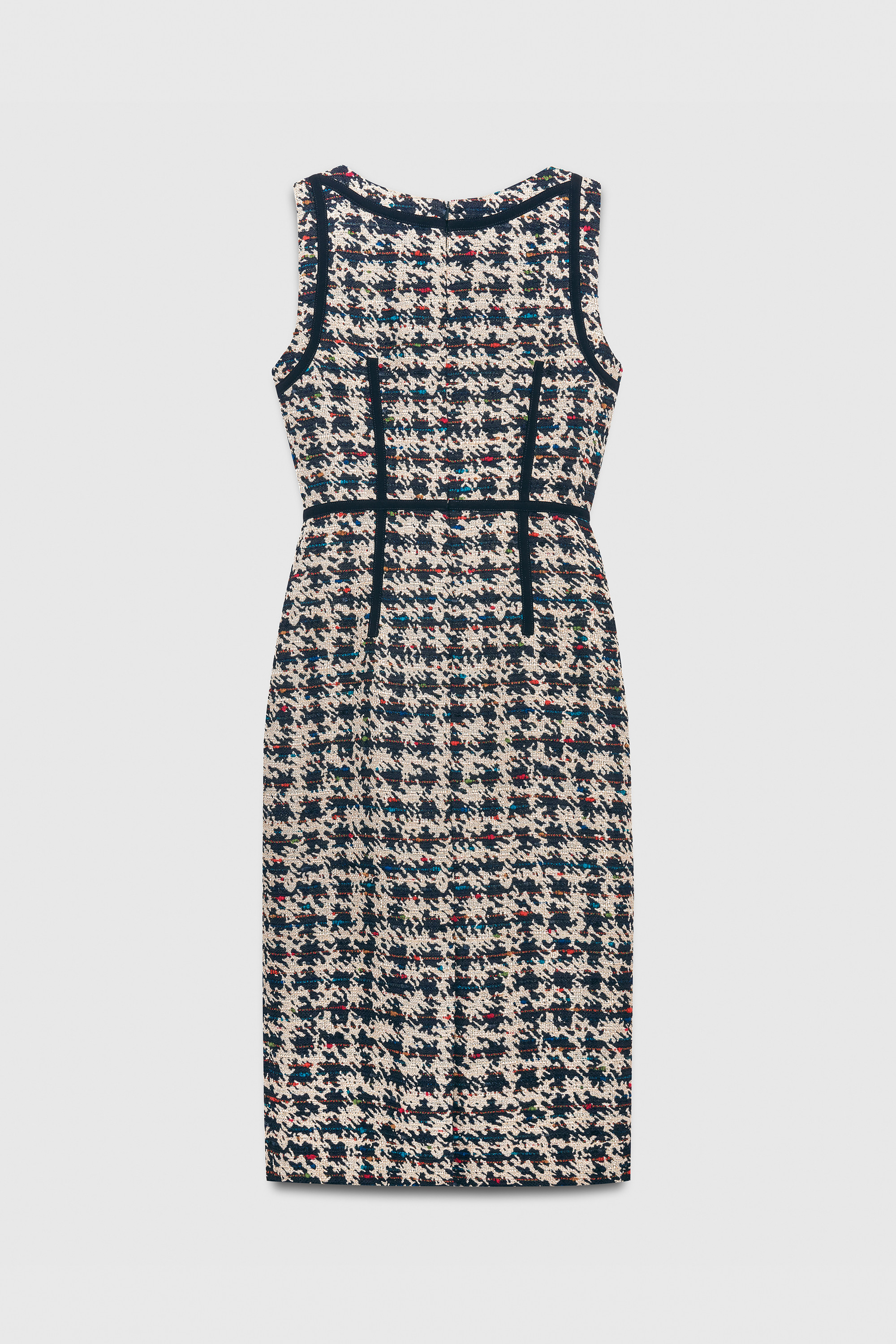 Corla Dress Navy Multicolour Tweed - Welcome to the Fold LTD