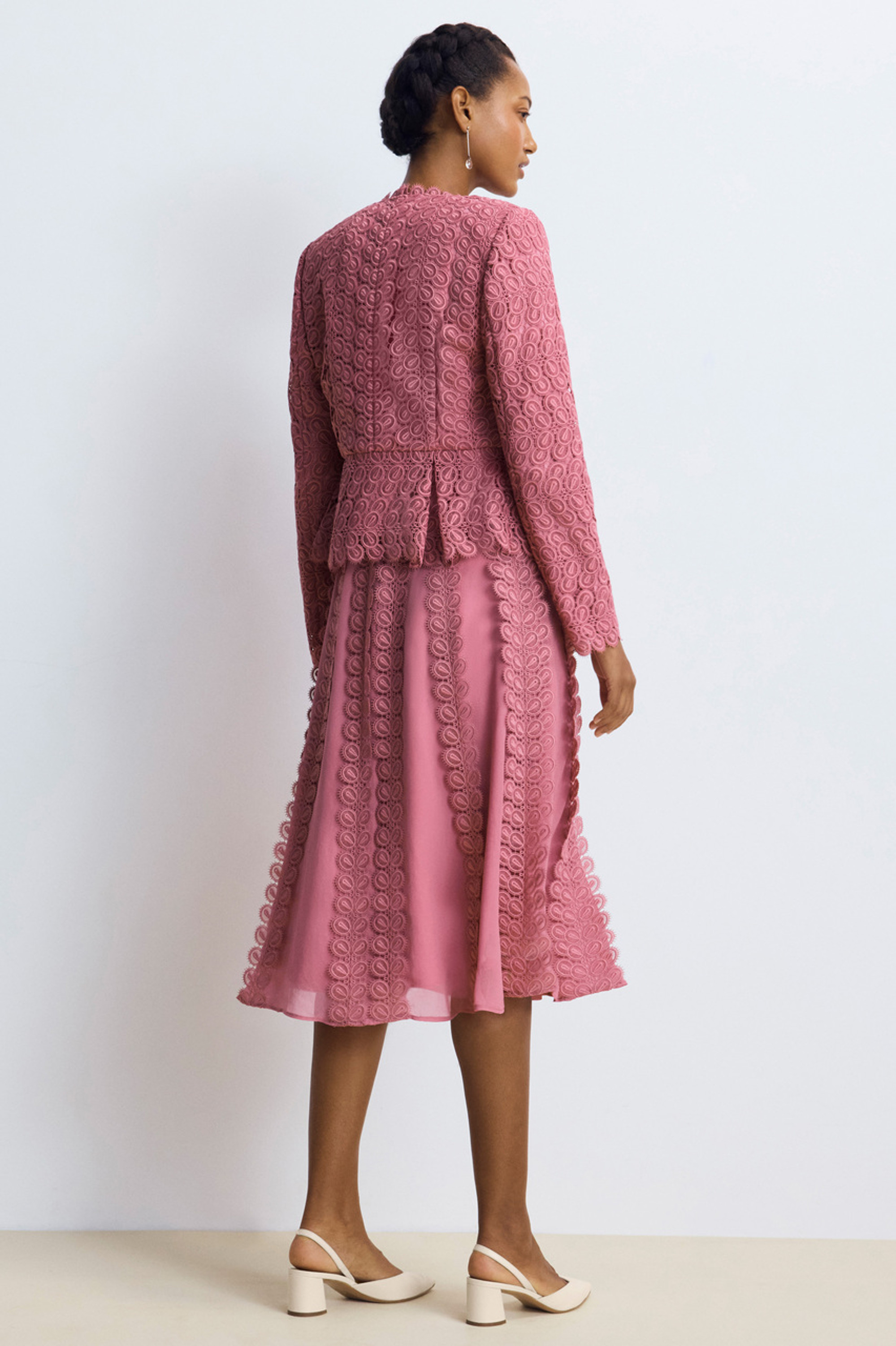 幸せ色ドレス【FOLD】モンペリエ ローズピンクレース ドレス Montpellier Lace Dress Rose Pink - Welcome to the Fold LTD