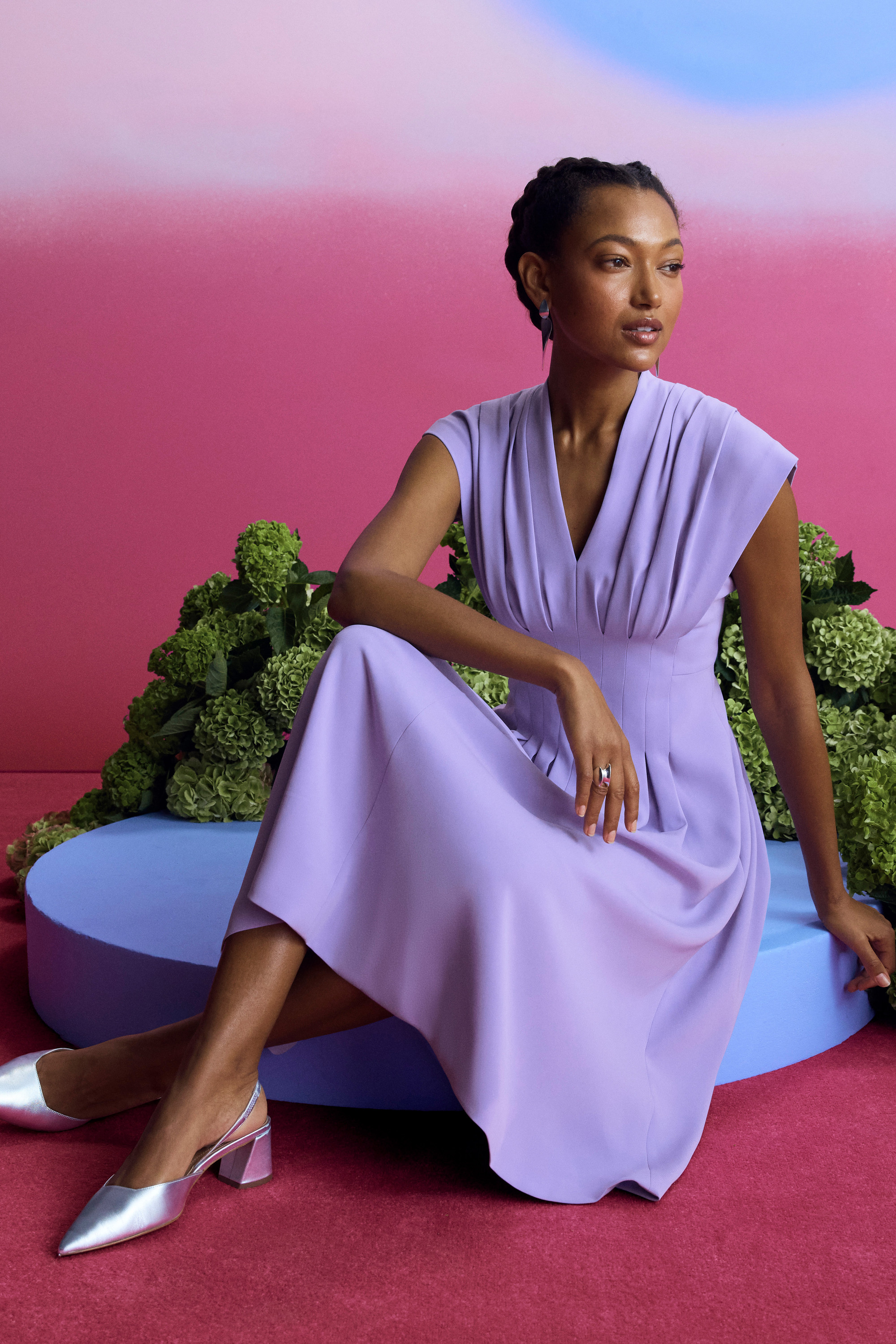 Tivoli Crepe Dress Lavender Haze - Welcome to the Fold LTD