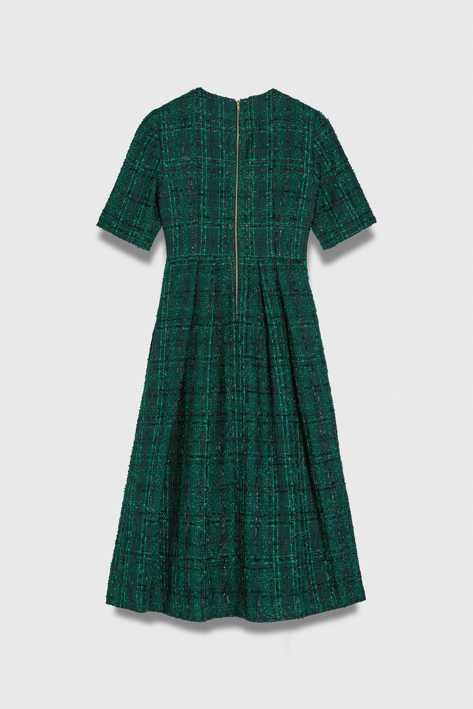 Turo Tweed Dress Dark Green - Welcome to the Fold LTD