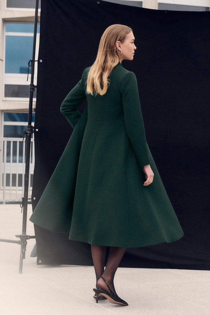 Finchley Wool Blend Coat Forest Green - Welcome to the Fold LTD