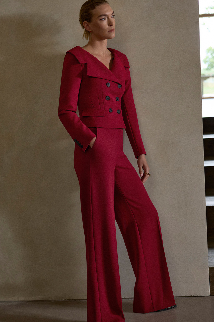 Hamilton Sculpt Stretch Crepe Jacket Dark Red - Welcome to the