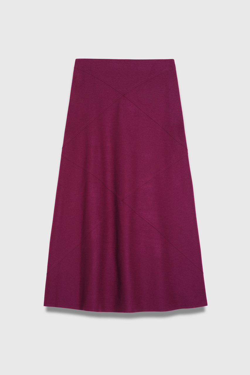 Torridon Boiled Wool Skirt Dark Cerise Pink - Welcome to the Fold LTD