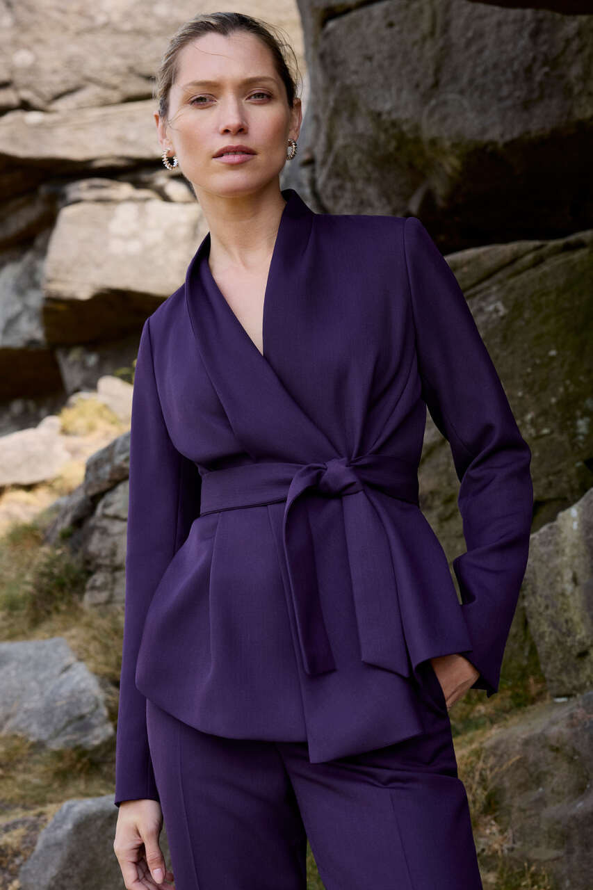 365 Pure Wool Culloden Jacket Amethyst - Welcome to the Fold LTD