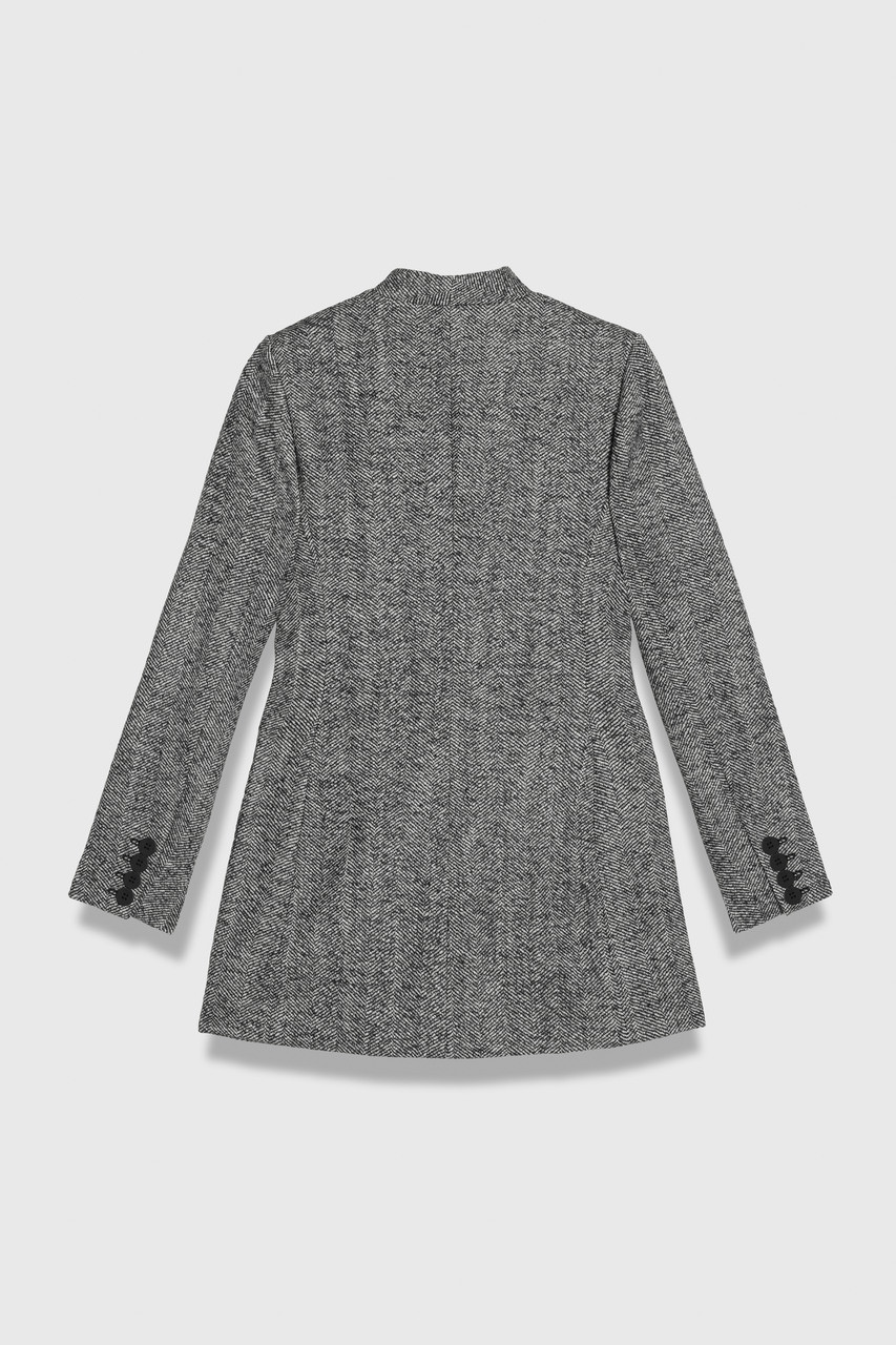 Kenwood Herringbone Wool Jacket Black And White - Welcome to the