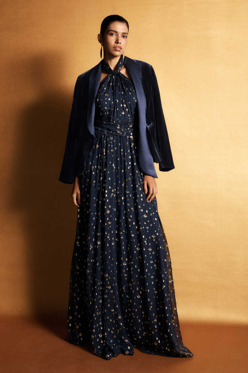 Lennox Velvet Jacket Navy - Welcome to the Fold LTD