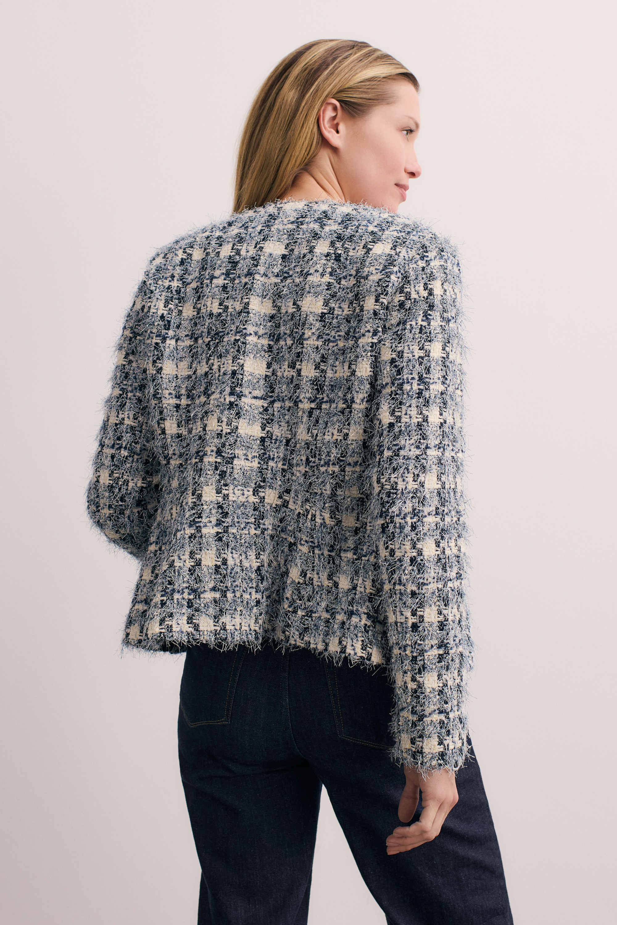 Sunbury Tweed Jacket Navy And Ivory - Welcome to the Fold LTD