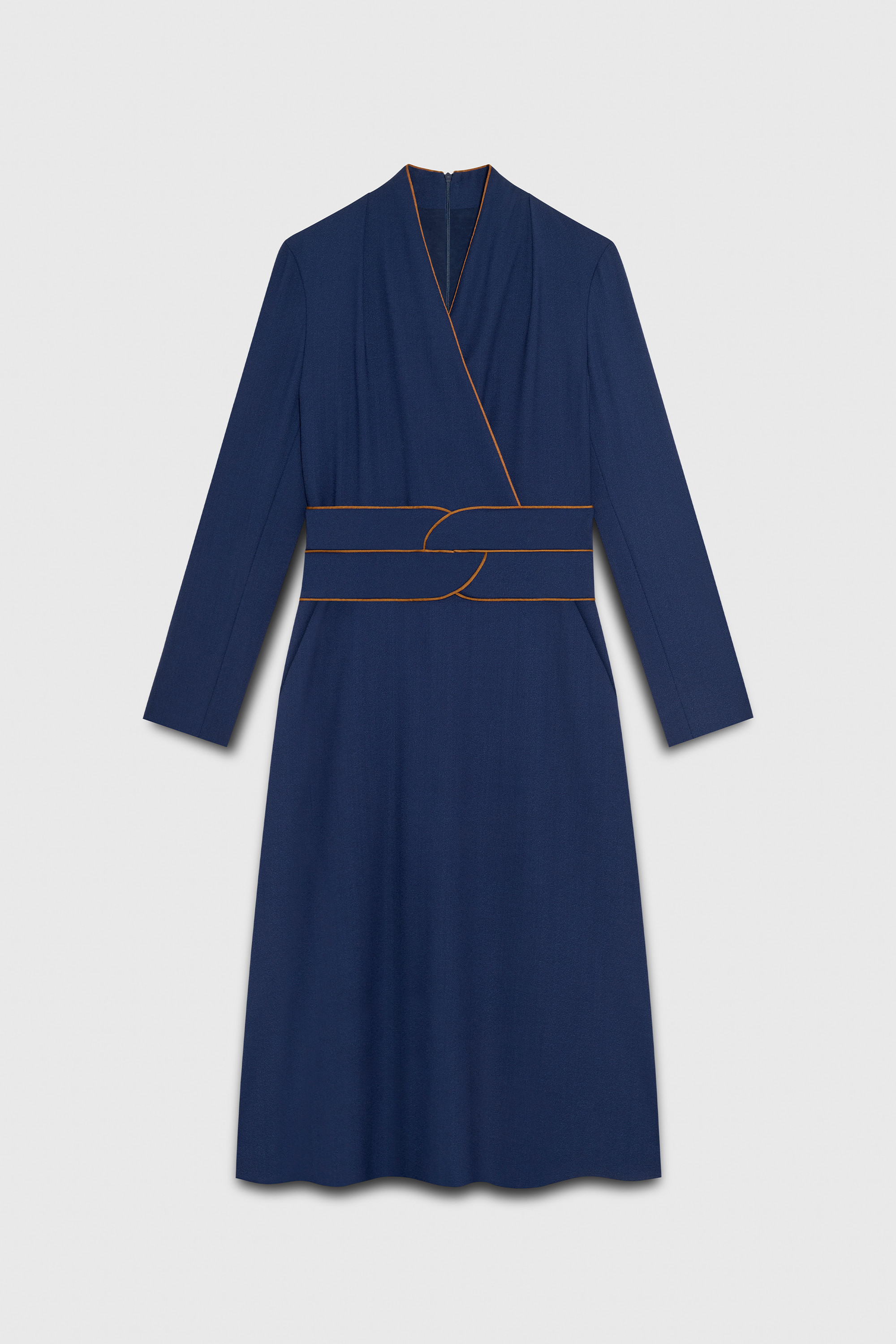 Arden Dress Indigo Wool Crepe