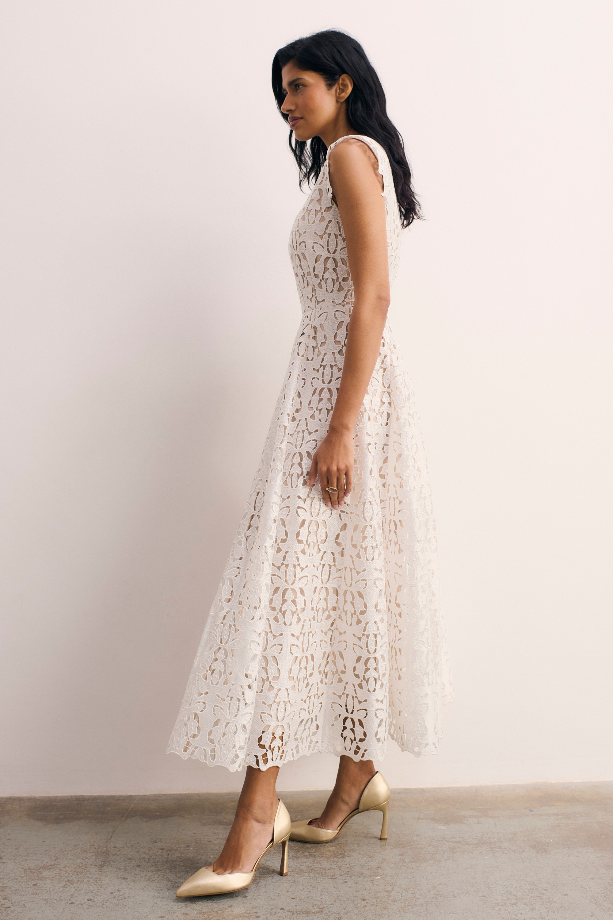 Valance Lace Dress Ivory - Welcome to the Fold LTD