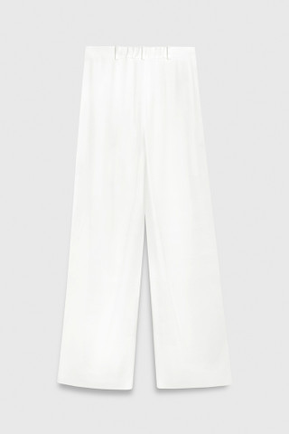 Clever Crepe High-Waisted Elasticated Trousers Ivory - Welcome to the ...