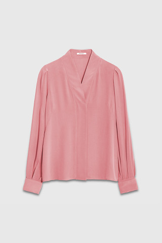 Harrow Blouse Blush Pink Silk - Welcome to the Fold LTD