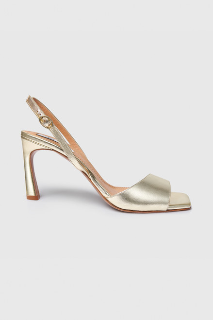 Alba 80 Heel Gold Leather