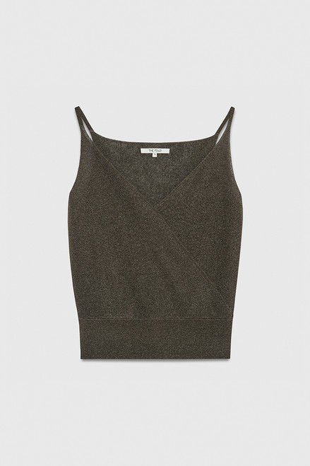 Levone Knitted Cami Khaki Metallic