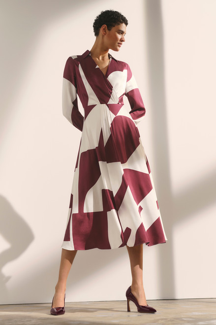 Iverna Midi Dress Ivory And Plum