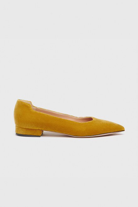 Augusta 25 Flat Mustard Velvet