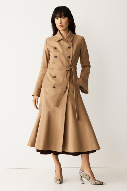 Holborn Trench Coat Camel Stretch Cotton